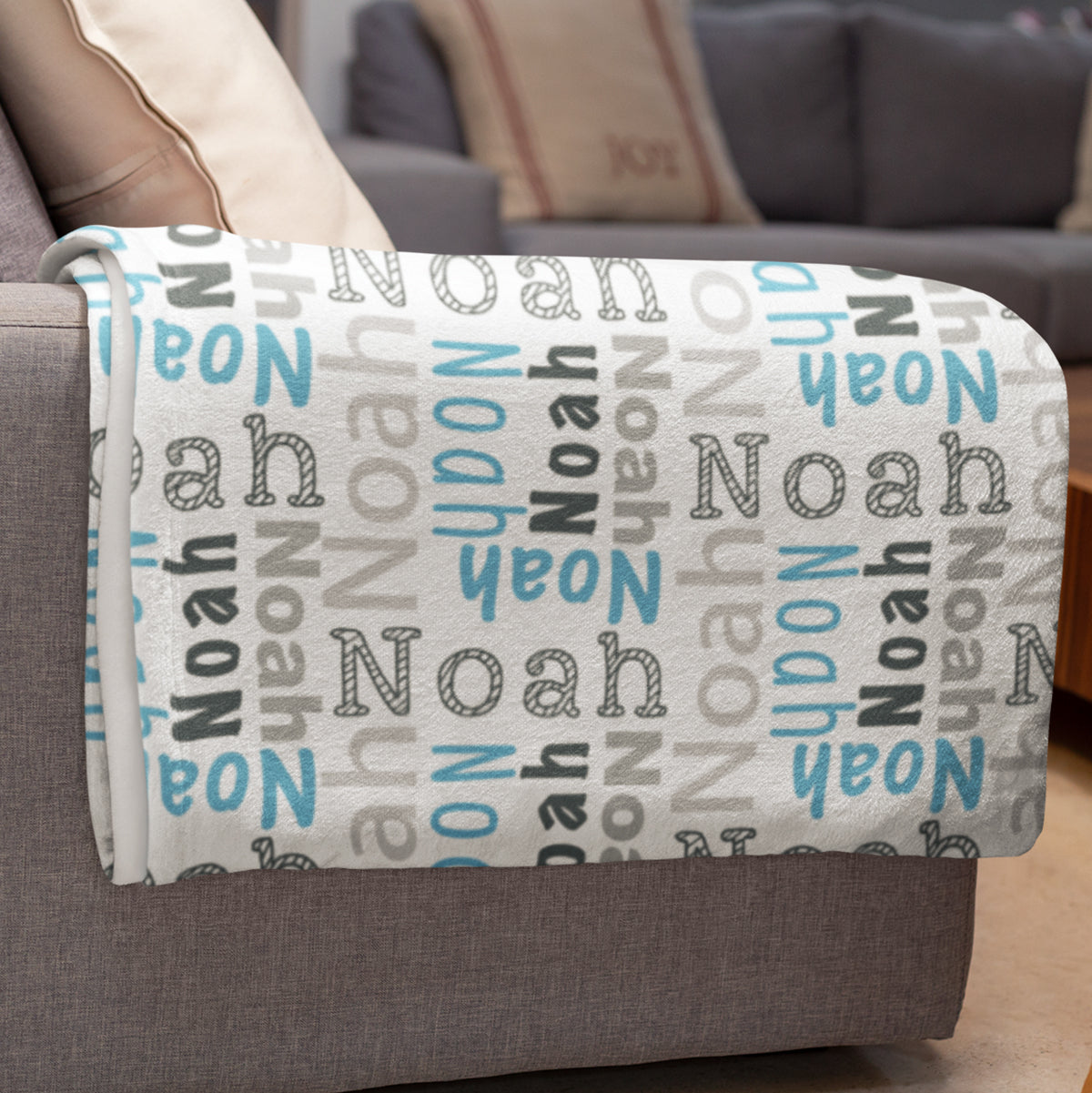 Personalized Name Arrange Word Art Baby Fleece Blanket