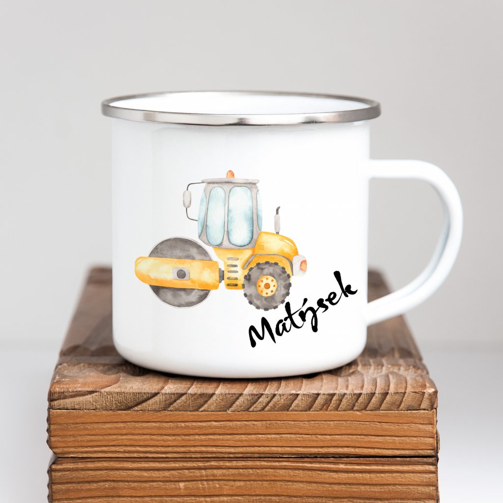 Personalized Enamel Mug Cylinder Multi Colors Rim