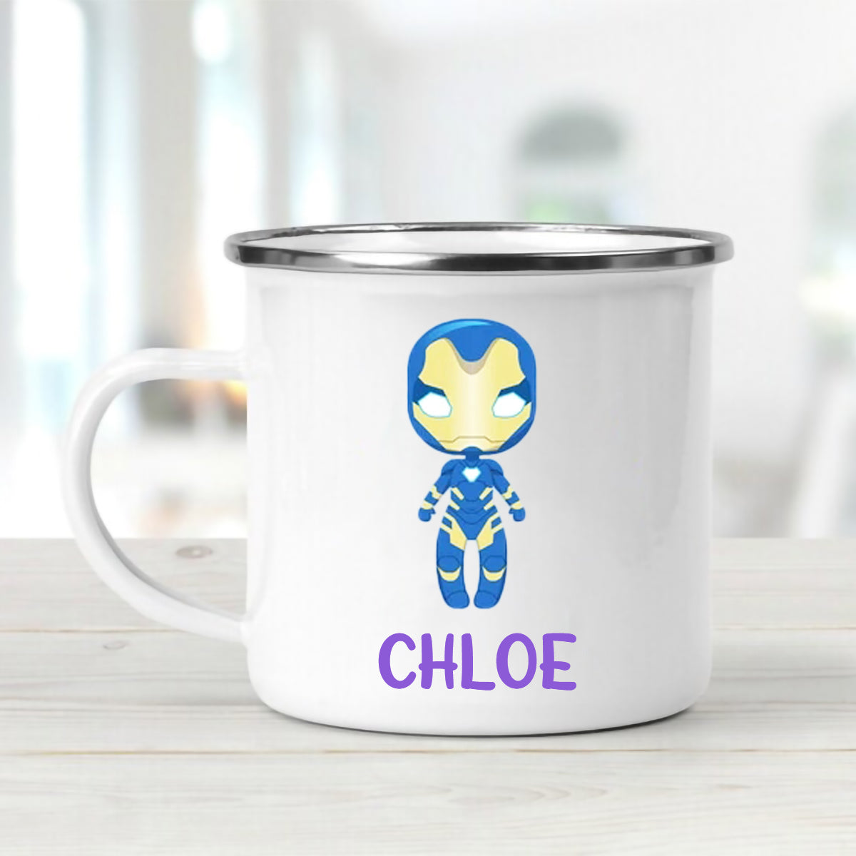 Personalized Super Girl Enamel Mug