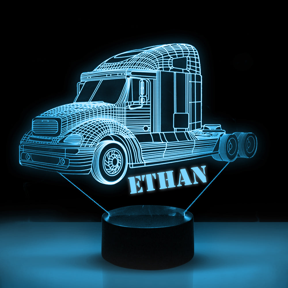 Personalized 7/16 Color Changing Lorry 3D Illusion Led Lamp