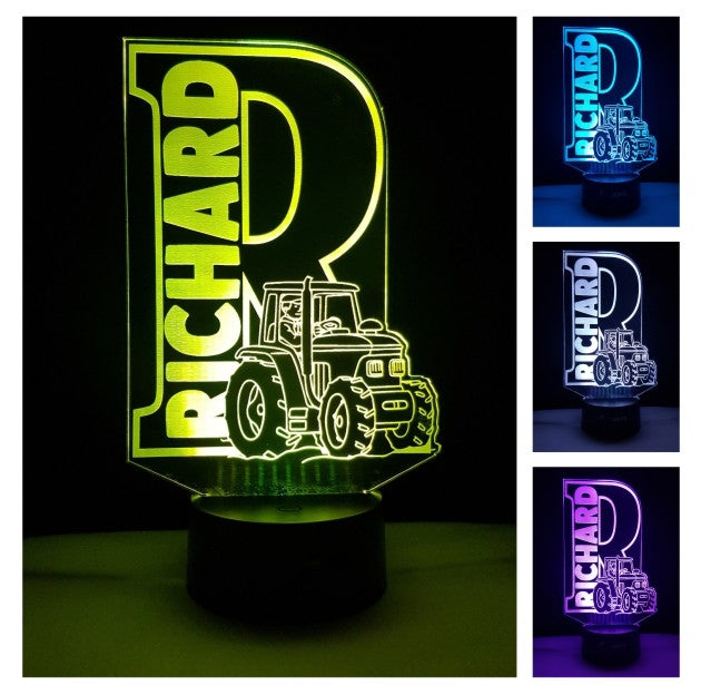 Personalized 7/16 Color Changing Night Light Cartoon Cars