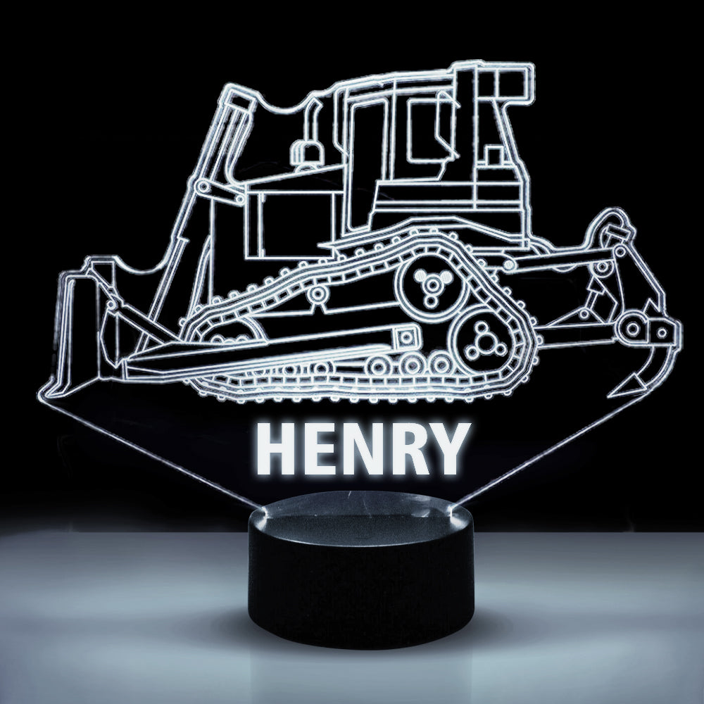 Personalized 7/16 Color Changing Bulldozer 3D Illusion Led Lamp 22120605