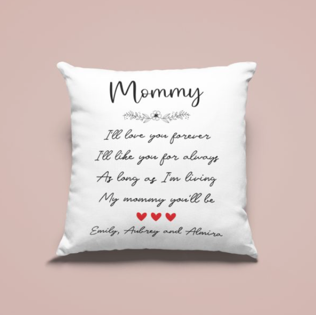 Personalized Pillow I'll love you forever Love Quote