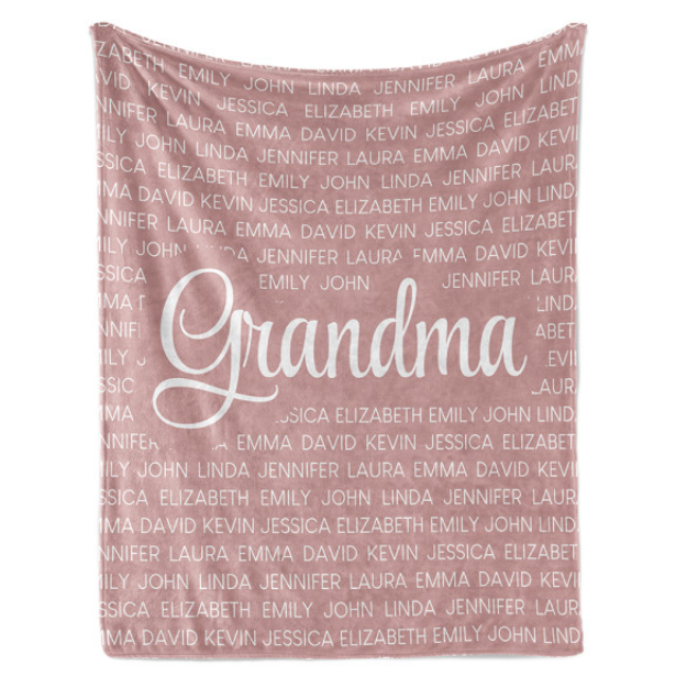 Personalized Flora Mom/Nana/Auntie Blanket Name Arts