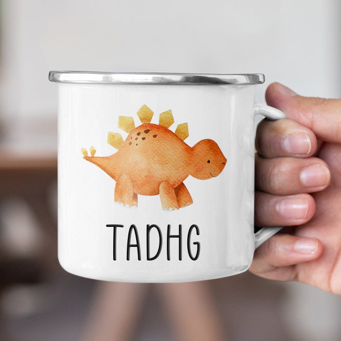 Personalized Multi Colors Rim Enamel Dinosaur Mug | 22112826
