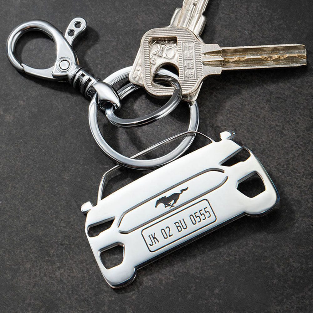 Personalised Car Keychain in Any Model with Number Plate Info
