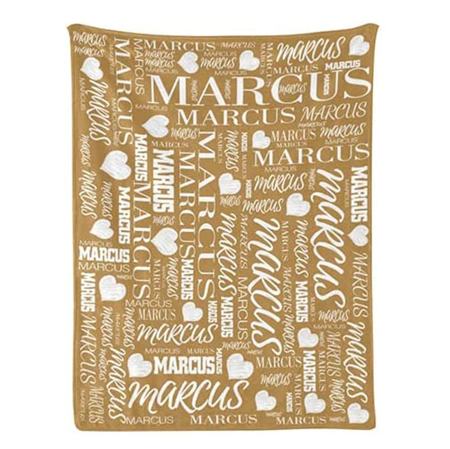 Personalized Name Arrange With Heart Word Art Multi Colors Fleece Blanket