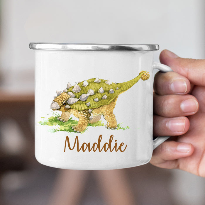 Personalized Multi Colors Rim Enamel Dinosaur Mug | 22112835