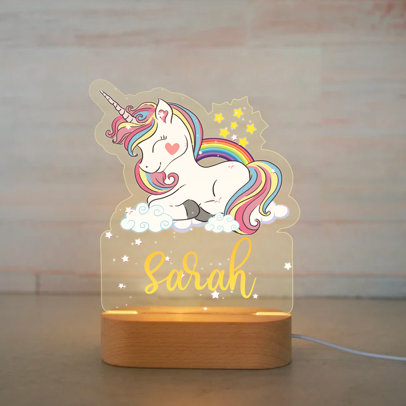 Personalized Light LED Bedroom Night Light Boys Girls Animal Mood Lighting I07 Unicorn