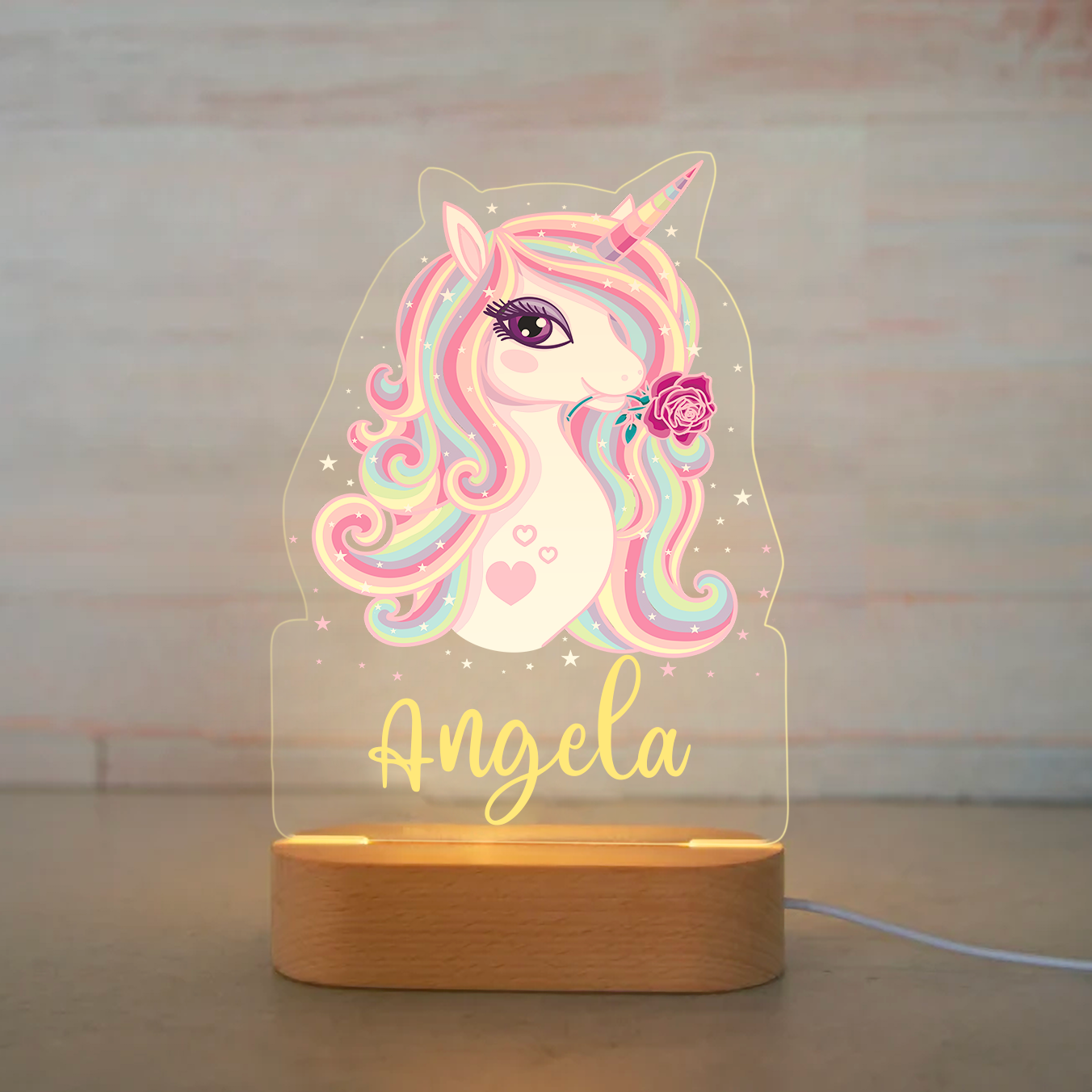 Personalized Light LED Bedroom Night Light Boys Girls Animal Mood Lighting I08 Unicorn