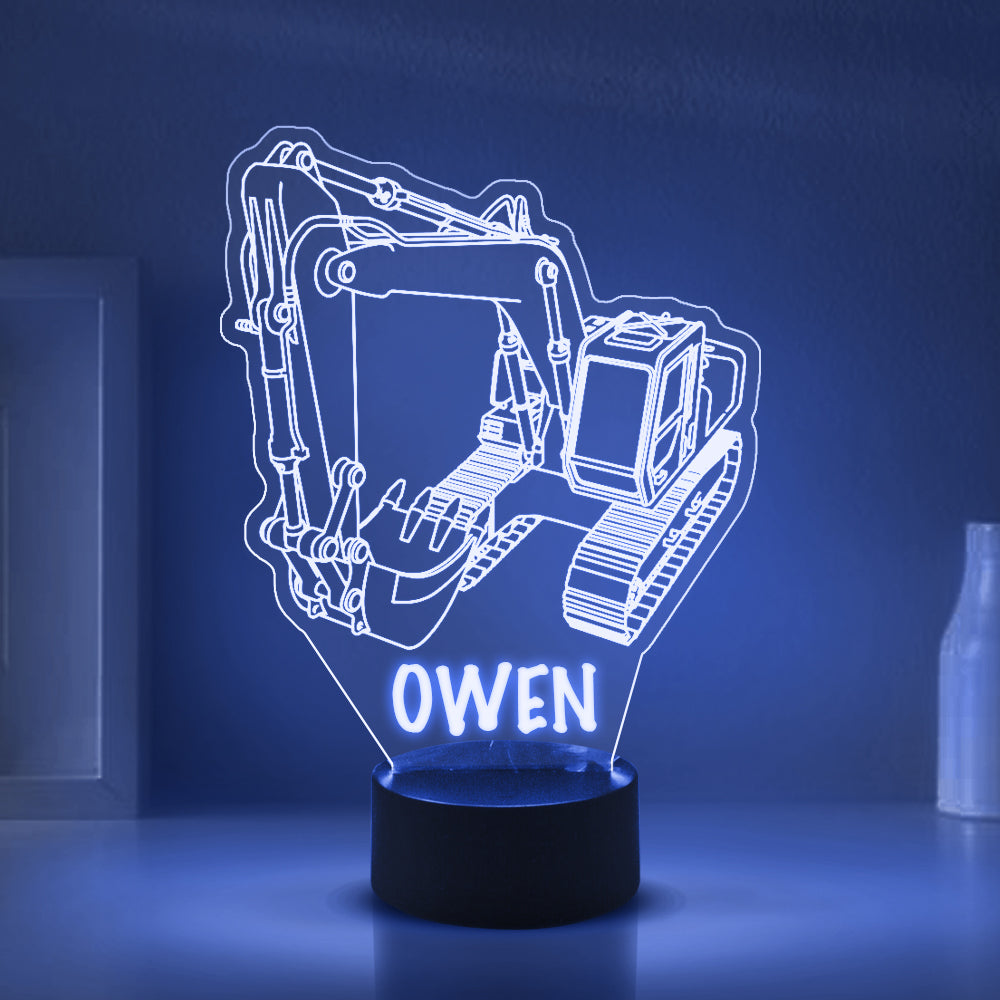 Personalized 7/16 Colors Changing Led Night Light Exacvator