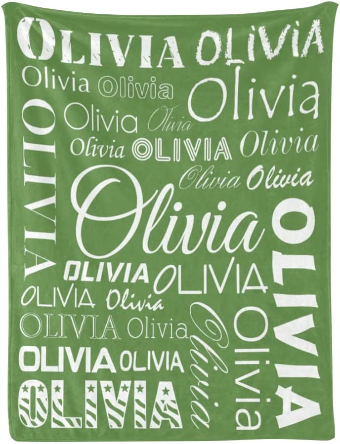 Personalized Cute Name Word Art Multi Colors Fleece Blanket