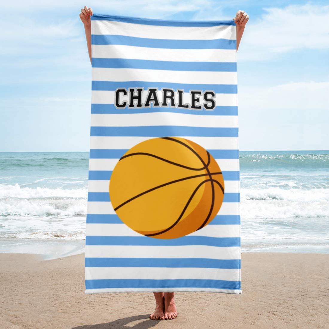 Personalized Basketball Kids Beach Towel|22112907