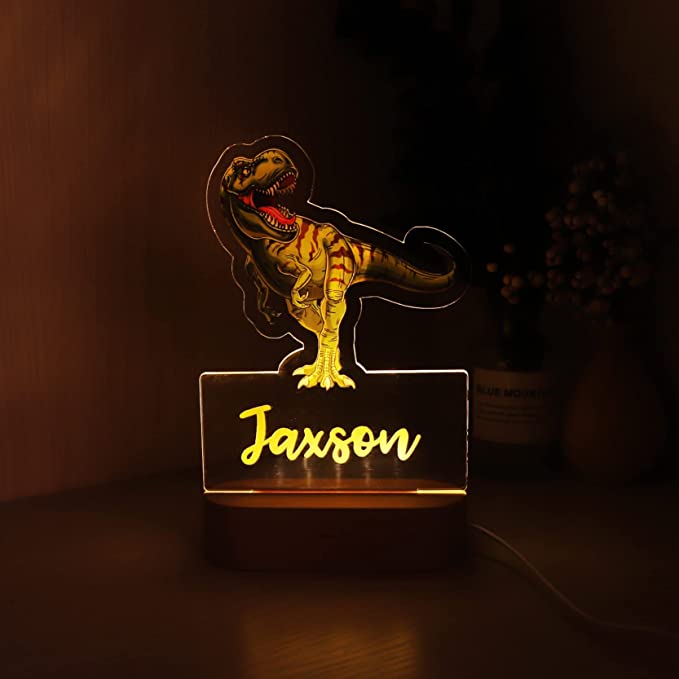 Personalized Light LED Bedroom Night Light Boys Girls Dinosaur Mood Lighting I026
