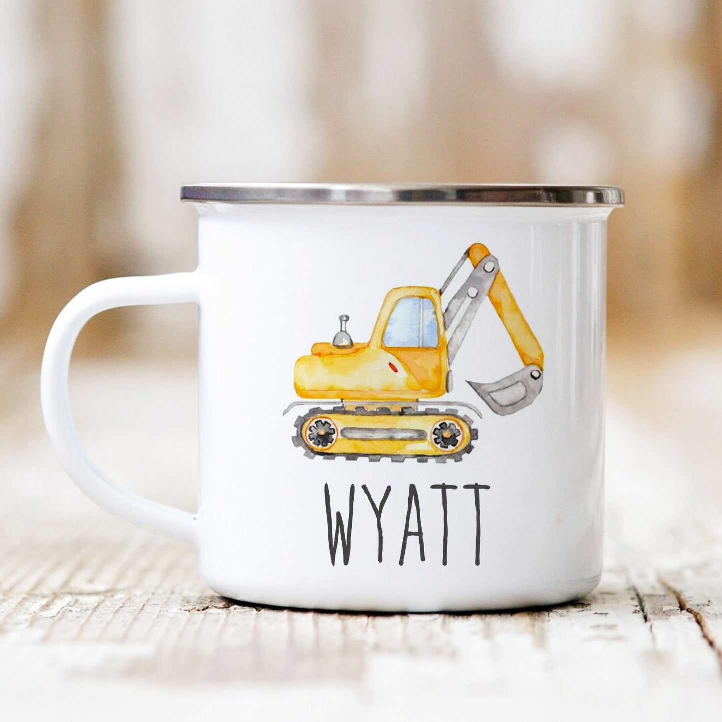 Personalized Enamel Constructions Mug Multi Colors Rim