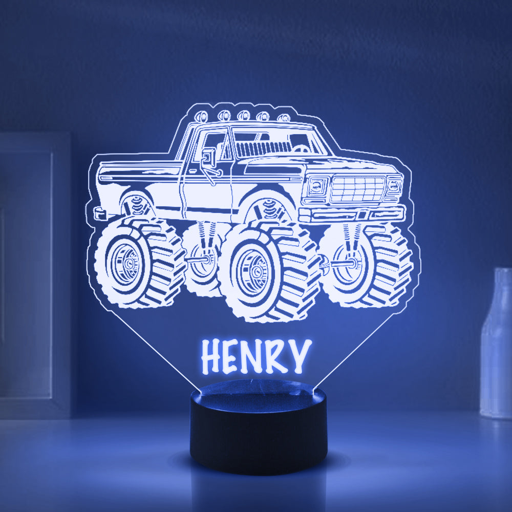 Personalized 7/16 Colors Changing Led Night Light Monster Truck