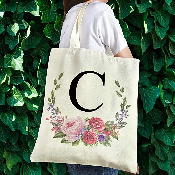 Personalized Tote Bag Floral