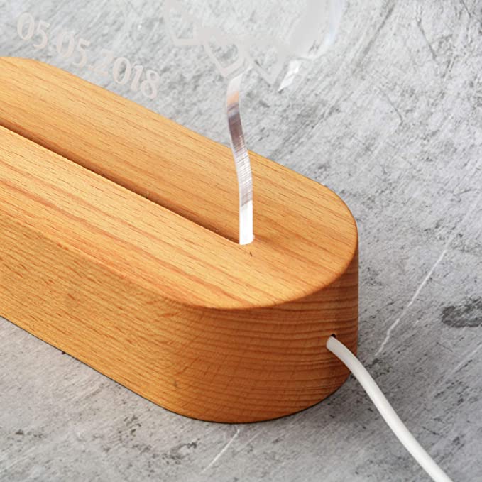 Personalized Bedroom Led Night Light Boys Girls Animal Theme Elephant Blue Pink