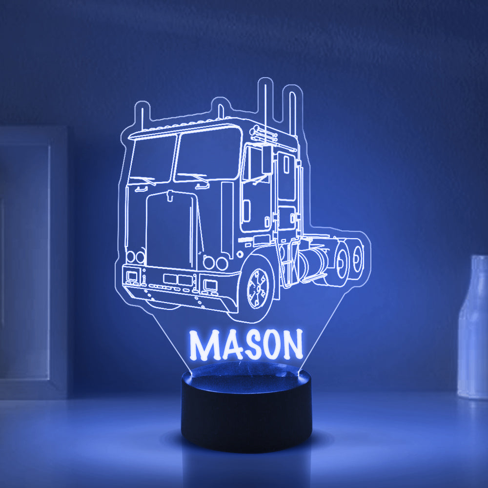 Personalized 7/16 Colors Changing Led Night Light Trailer Trucks