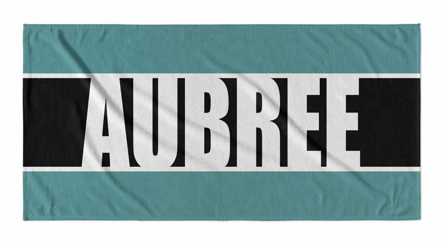 Personalized Beach Towel Solid Bolds Colors Combine