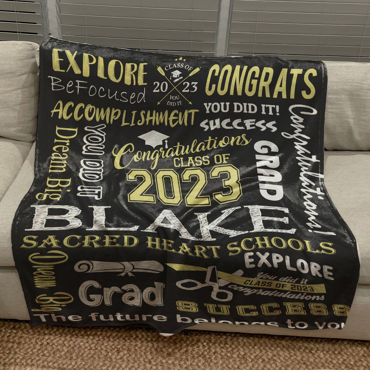 Personalized Graduation Blanket The Future Belong To You