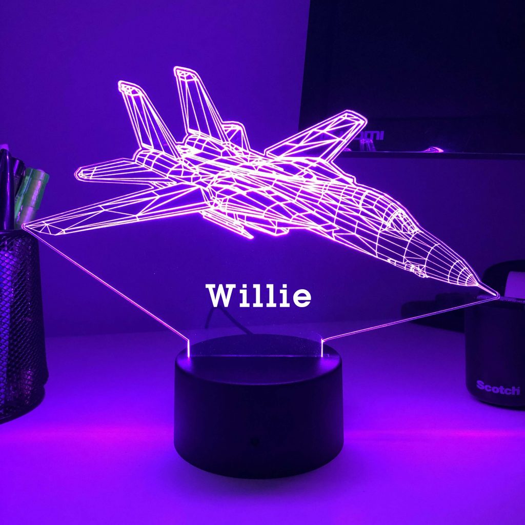 Personalized Aviation Night Lights with Name 7/16 Colors Changing LED Lamp