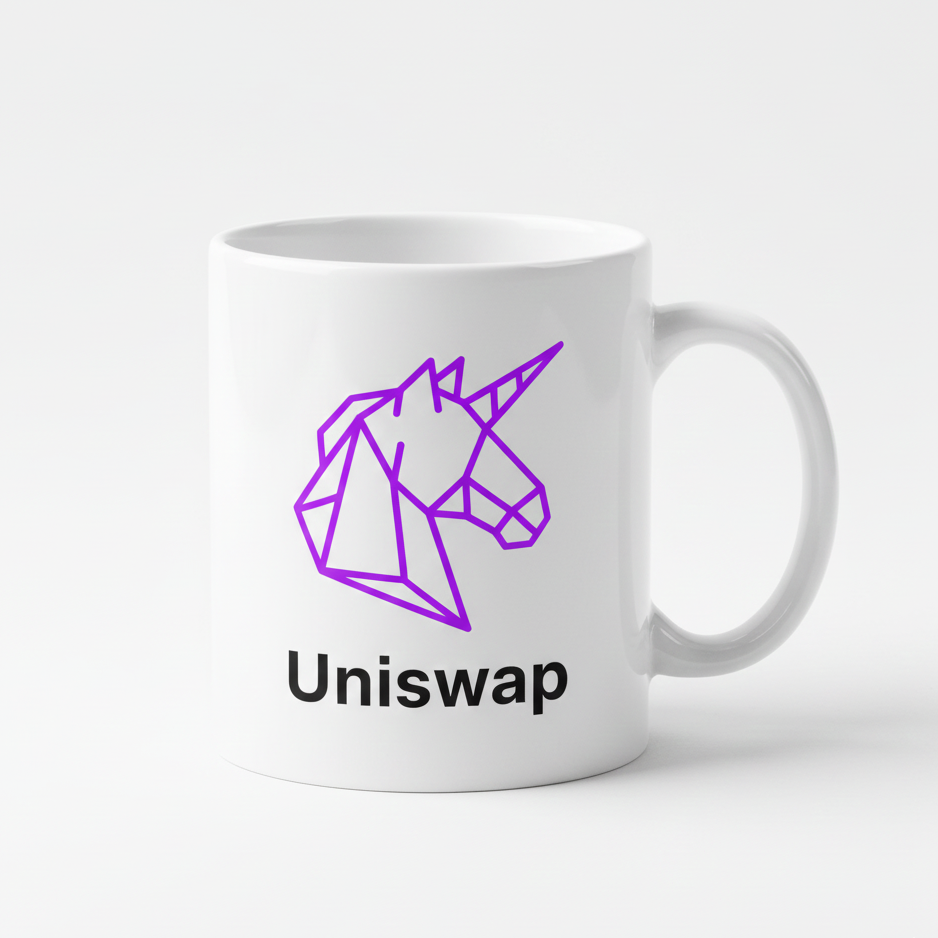 Uniswap crypto Logo Bitcoin Mug