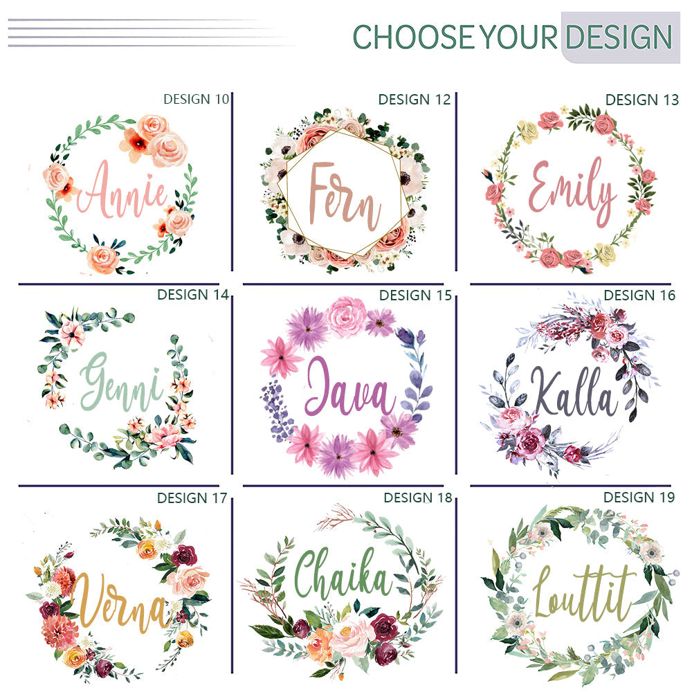 Personalized Floral Baby Onesie With Name