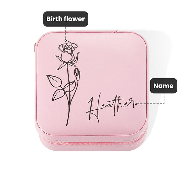 Personalized Mini Jewelry Travel Case