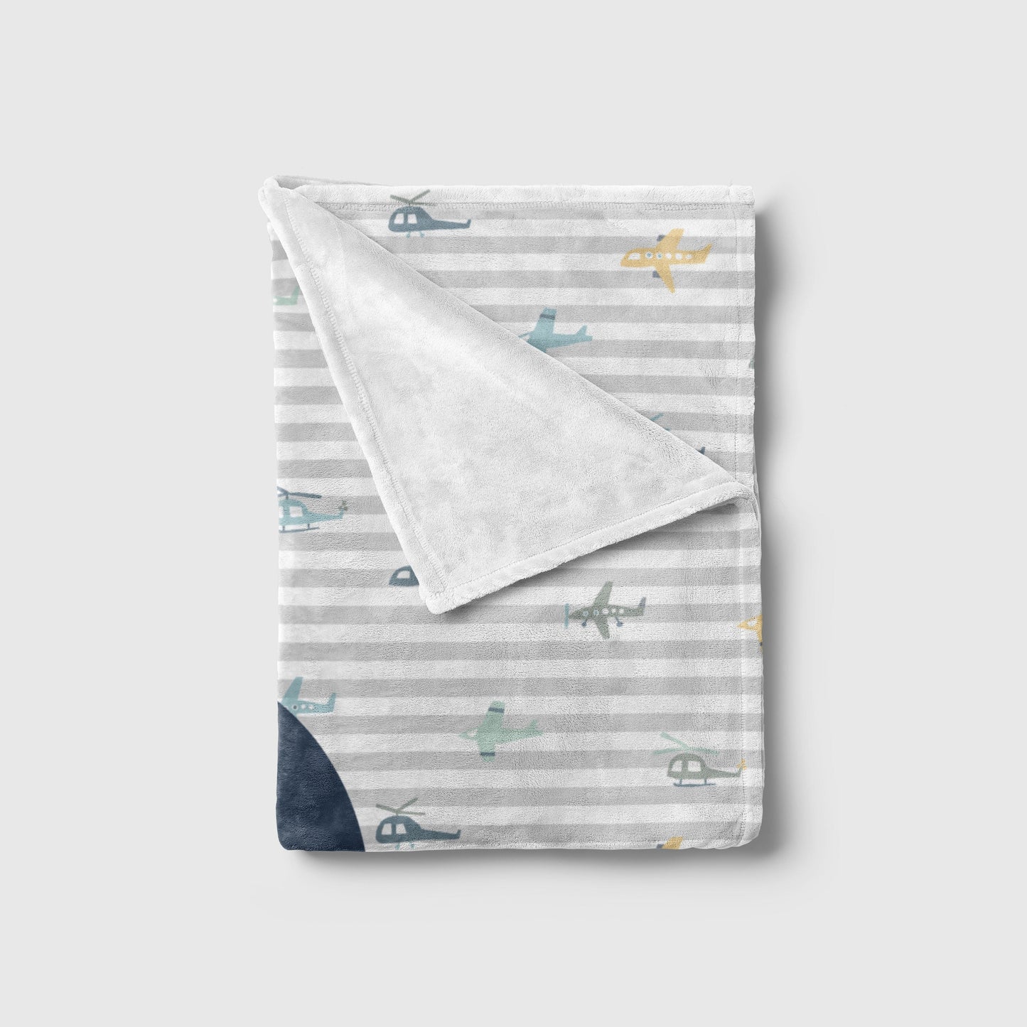 Personalized Fleece Swaddle Bedding Blanket Airplane
