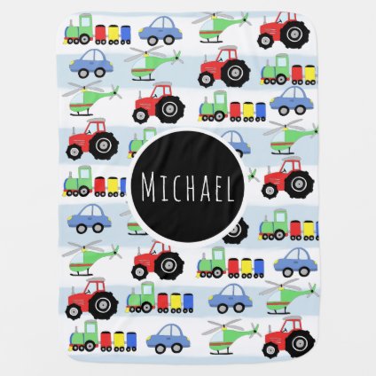 Personalized Minky Swaddle Blanket Transport Tools