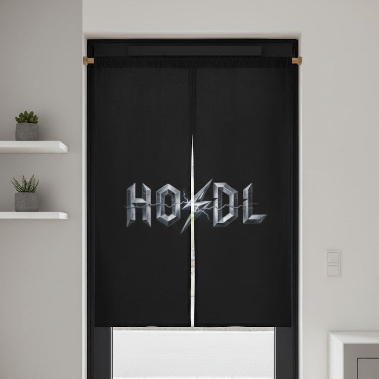 Crypto Logo Door Curtain HODL Style