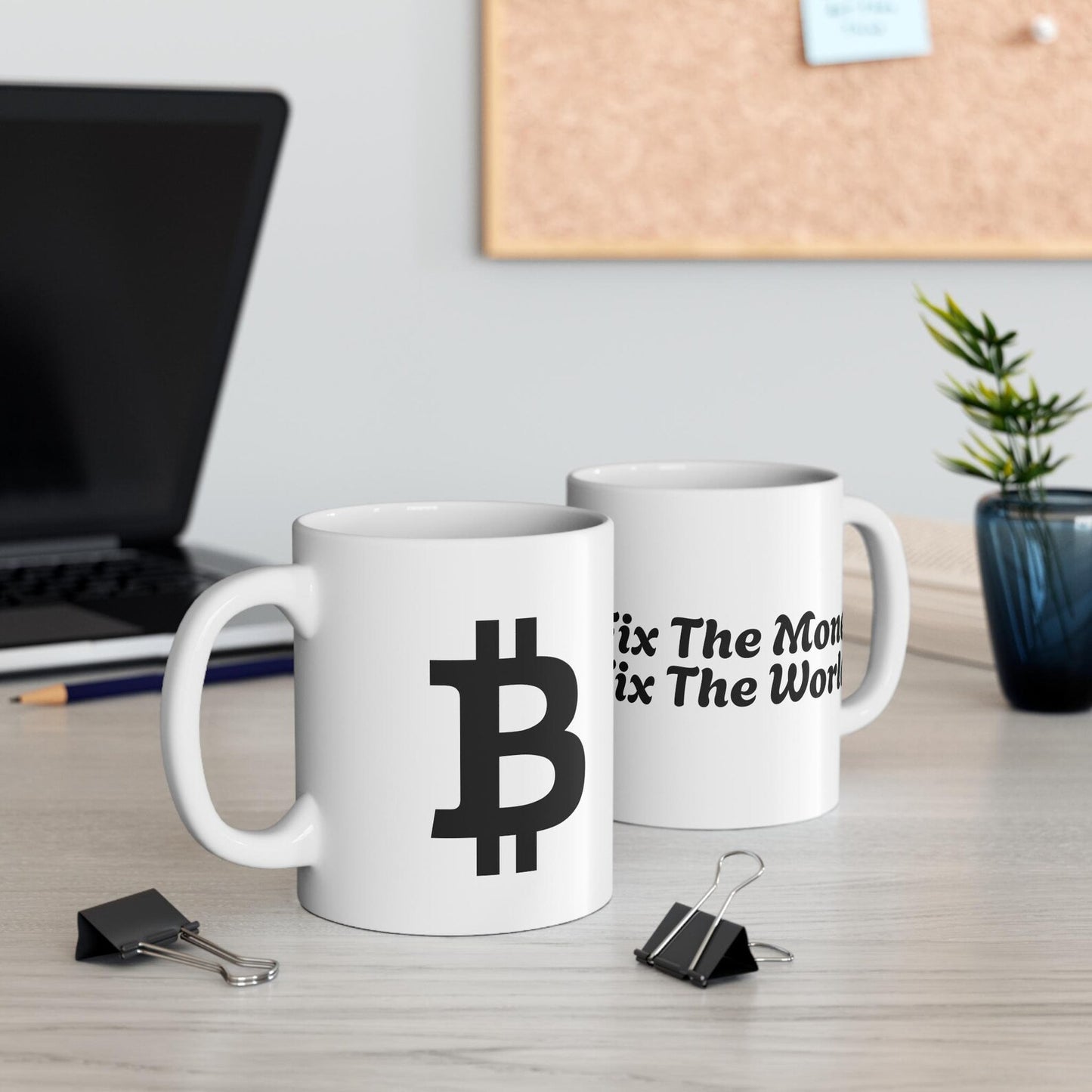 Bitcoin Ceramic Mug: Crypto Enthusiast Coffee & Tea Drinkware
