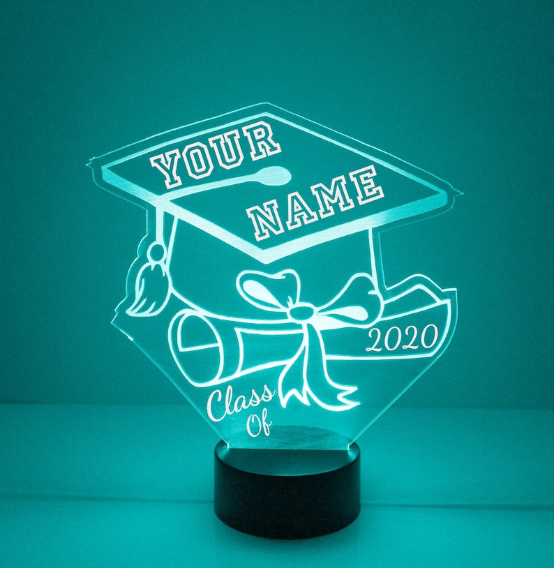 Personalized 7/16 Color Changing Graduation Night Light