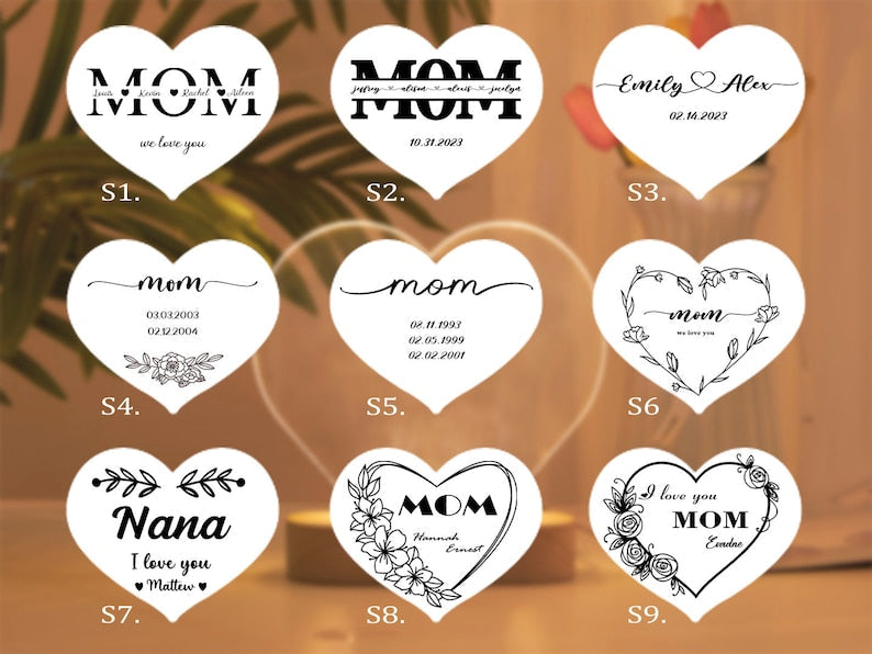 Personalized Mom Lover Night Light