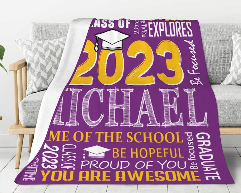 Personalized Graduation Blanket You Are Awesome