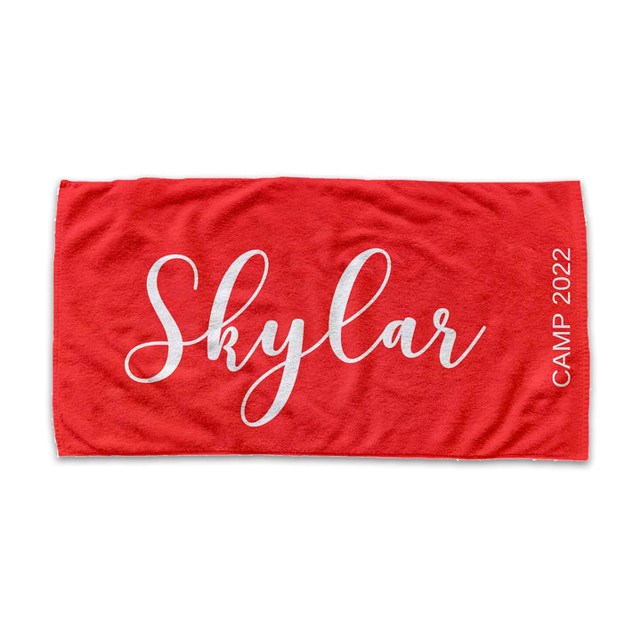 Personalized Beach Towel Simple Color With Quote