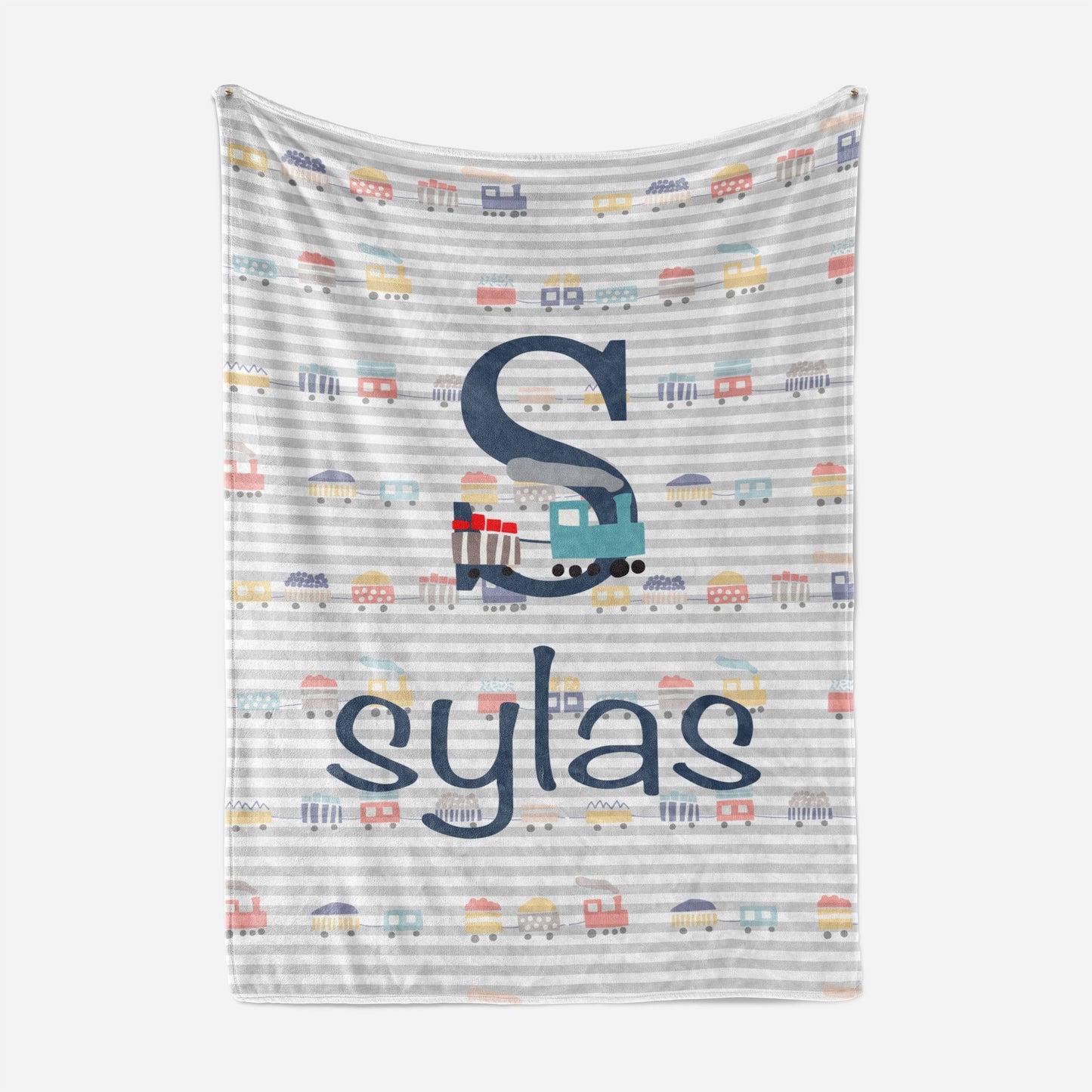 Personalized Fleece Swaddle Bedding Blanket Truck Theme