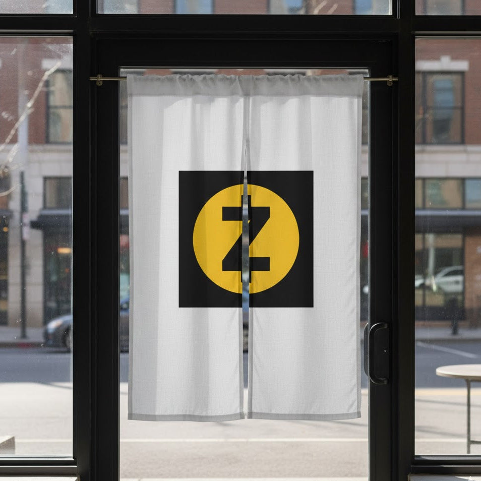 Crypto Logo Door Curtain Zcash