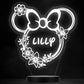 Personalised Minnie Mouse Colour Change Light LED Bedroom Night Light Boys Girls