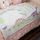 Custom Name Fleece Jungle Pink T-Rex Dinosaur Milestone Blanket