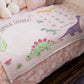 Custom Name Fleece Jungle Pink T-Rex Dinosaur Milestone Blanket