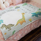 Custom Name Fleece Jungle Blue T-Rex Dinosaur Milestone Blanket