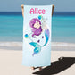 Mermaid On The Sea Personalized Kids Beach Towel