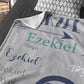 Personalized Name Word Art With Monogram Baby Boy Fleece Blanket