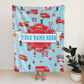 Personalized Minky Swaddle Blanket Name Fire Truck