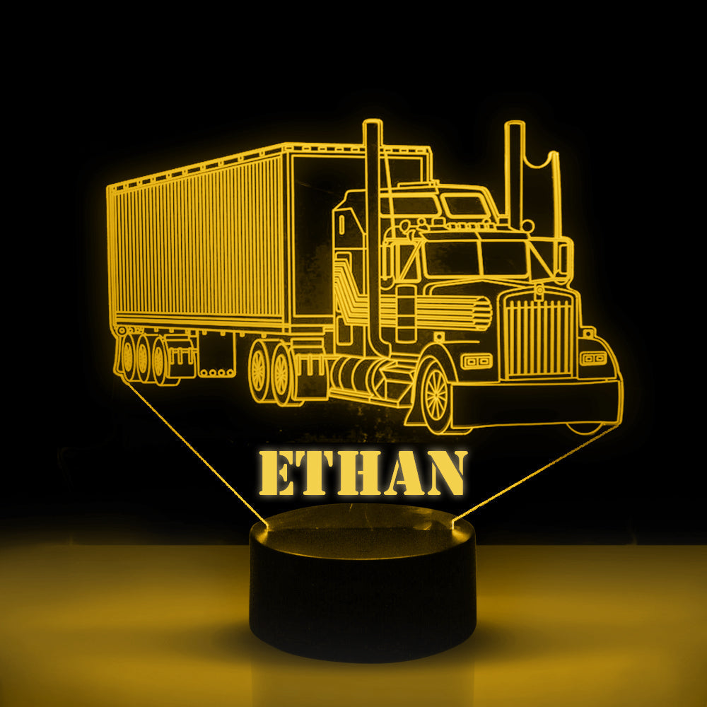 Personalized 7/16 Color Changing Container Car 3D Illusion Led Lamp