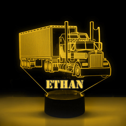 Personalized 7/16 Color Changing Container Car 3D Illusion Led Lamp