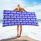Personalized Beach Towel Name Repeat