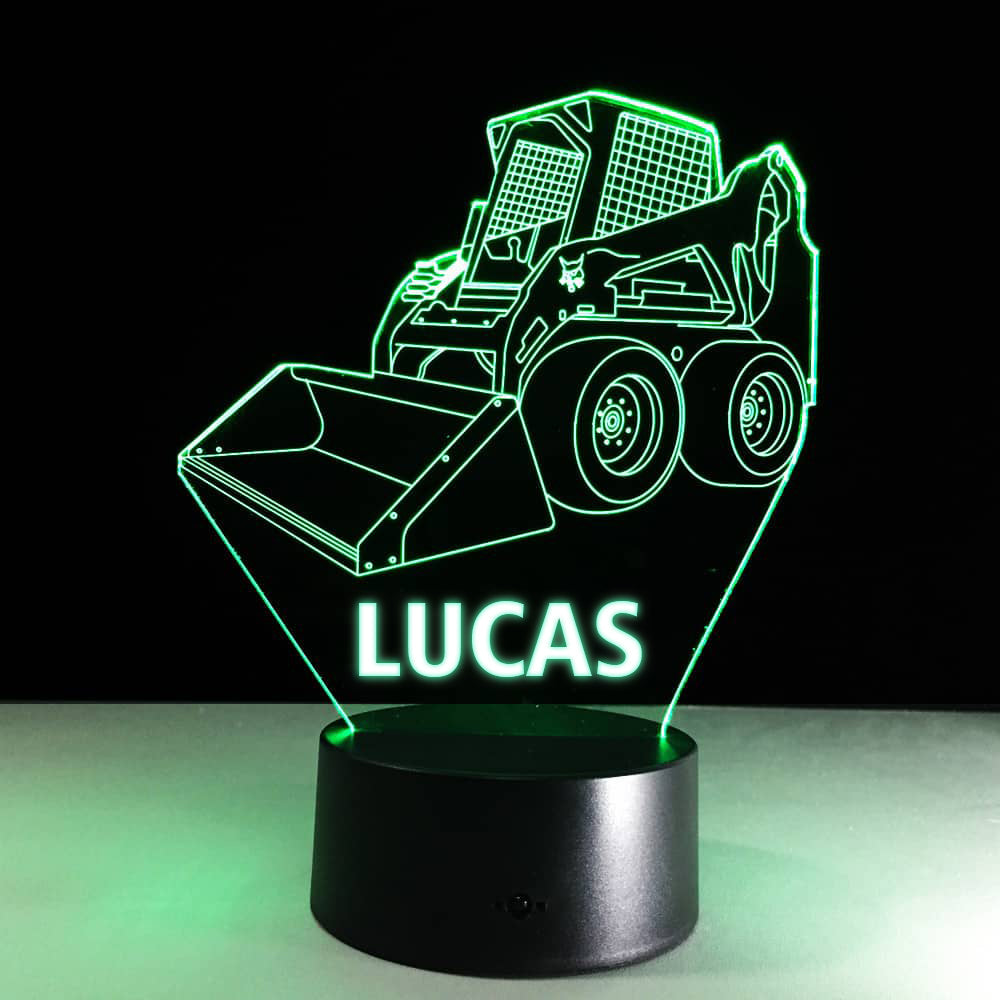 Personalized 7/16 Color Changing Skid-steer Loader 3D Illusion Led Lamp 22120601